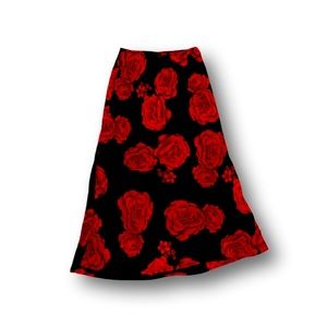 Impressions 90’s Roses Grunge Maxi Skirt Medium.